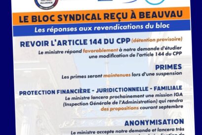 Tract victorieux du bloc syndical policier