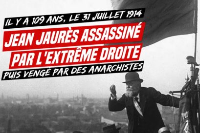 Jean Jaurès pendant son discours du Pré-Saint-Gervais, le 25 mai 1913