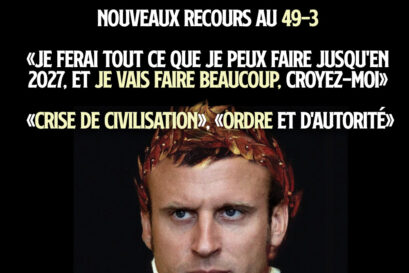 Macron en Napoléon, couvert d