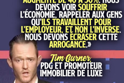 Portrait de Tim Gurner, PDG et promoteur immobilier de luxe, accompagné d
