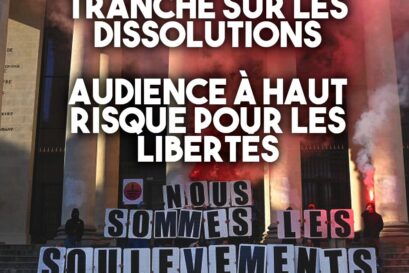 Action du Comité Nantais des Soulèvements de la Terre devant l