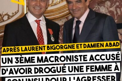 Joël Guerriau tout sourire au côté de François Fillon dans un palais de la République