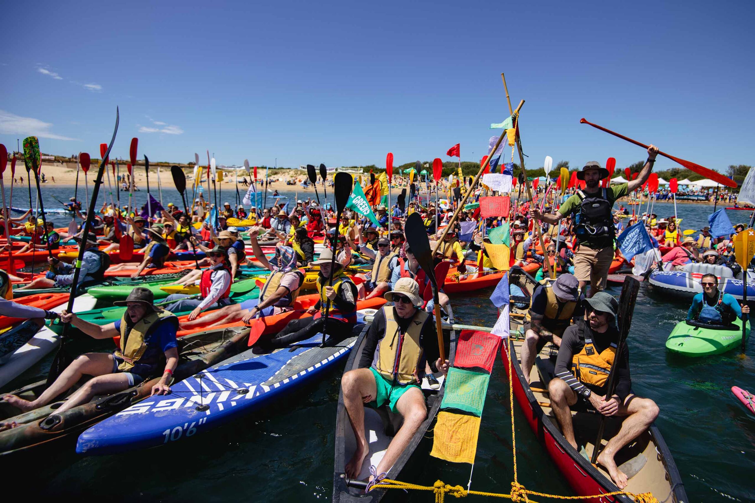 Blocage kayaks port de Newcastle