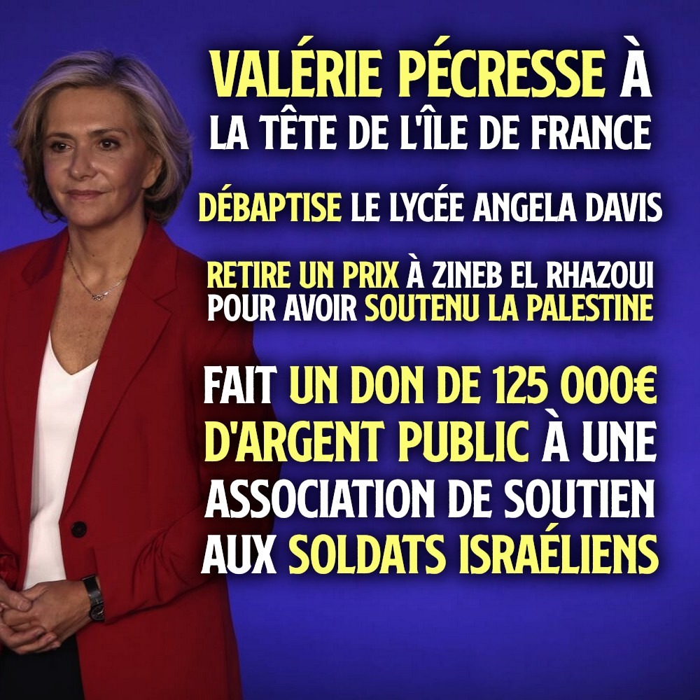 Pécresse soutient Israël avec l’argent public