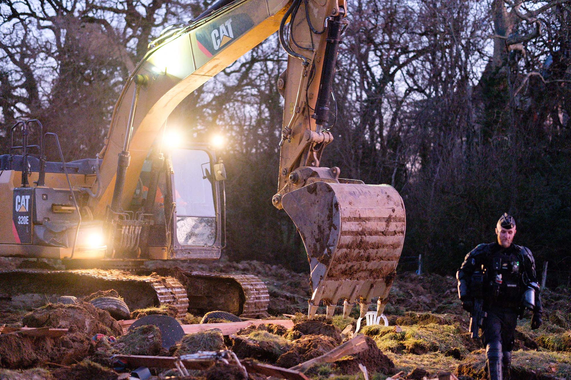 Évacuation de la ZAD de la Cremade A69