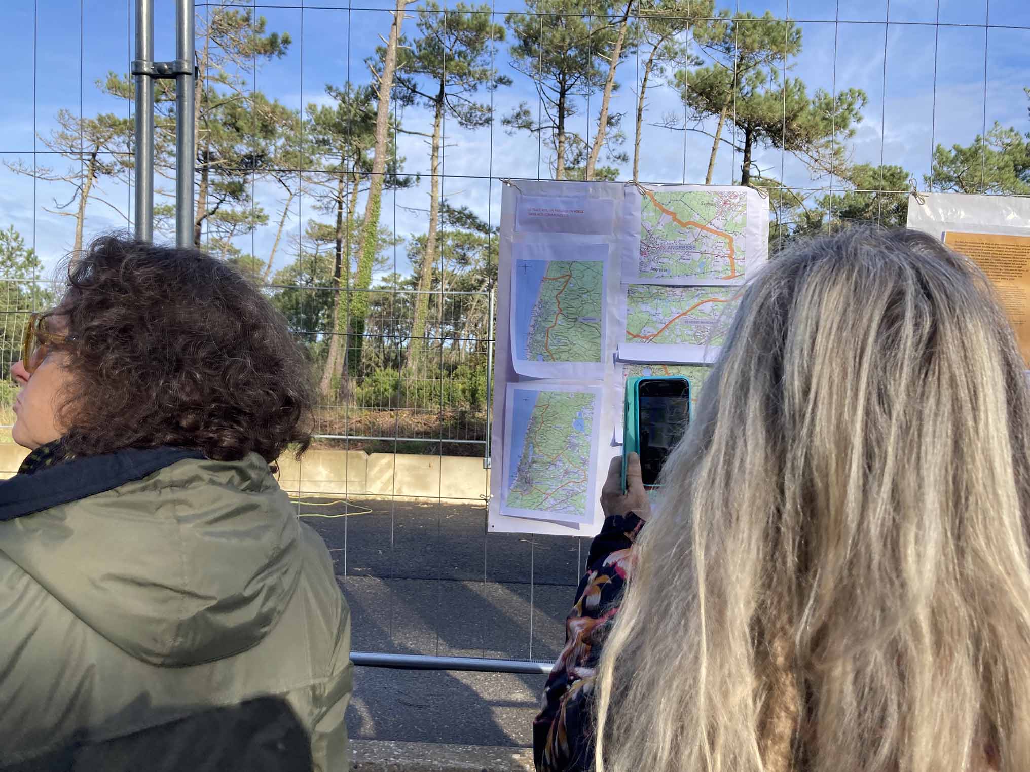 Manifestation contre RTE dans les Landes, Seignosse