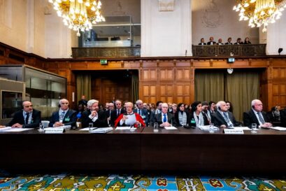 Membres de la délégation de l’État de Palestine à l’ouverture des audiences