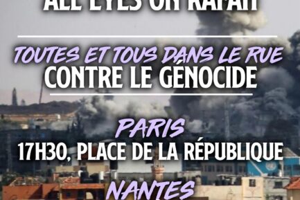Plusieurs rassemblements sont organisés ce mardi contre la nouvelle attaque israélienne à Rafah dans la bande de Gaza.