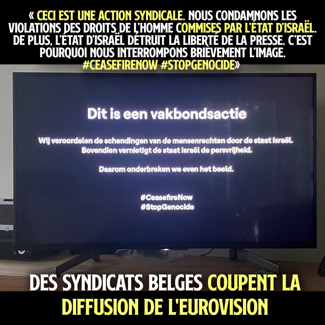 Le message syndical qui a interrompu la retransmission de l