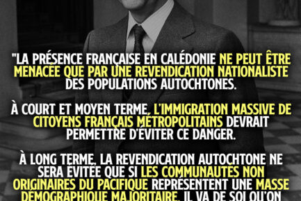 Photo de Pierre Messmer, Premier ministre français qui organisa le remplacement démographique en Kanaky.