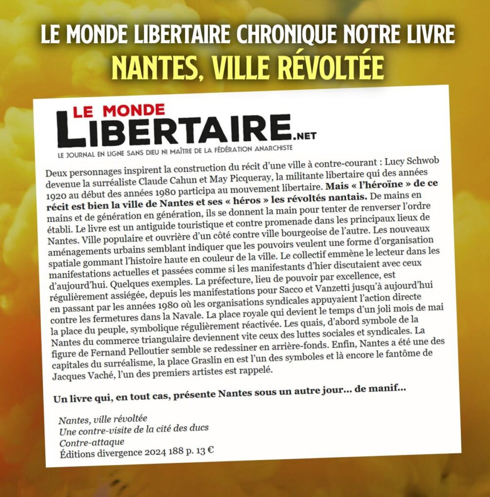 La chronique du Monde Libertaire