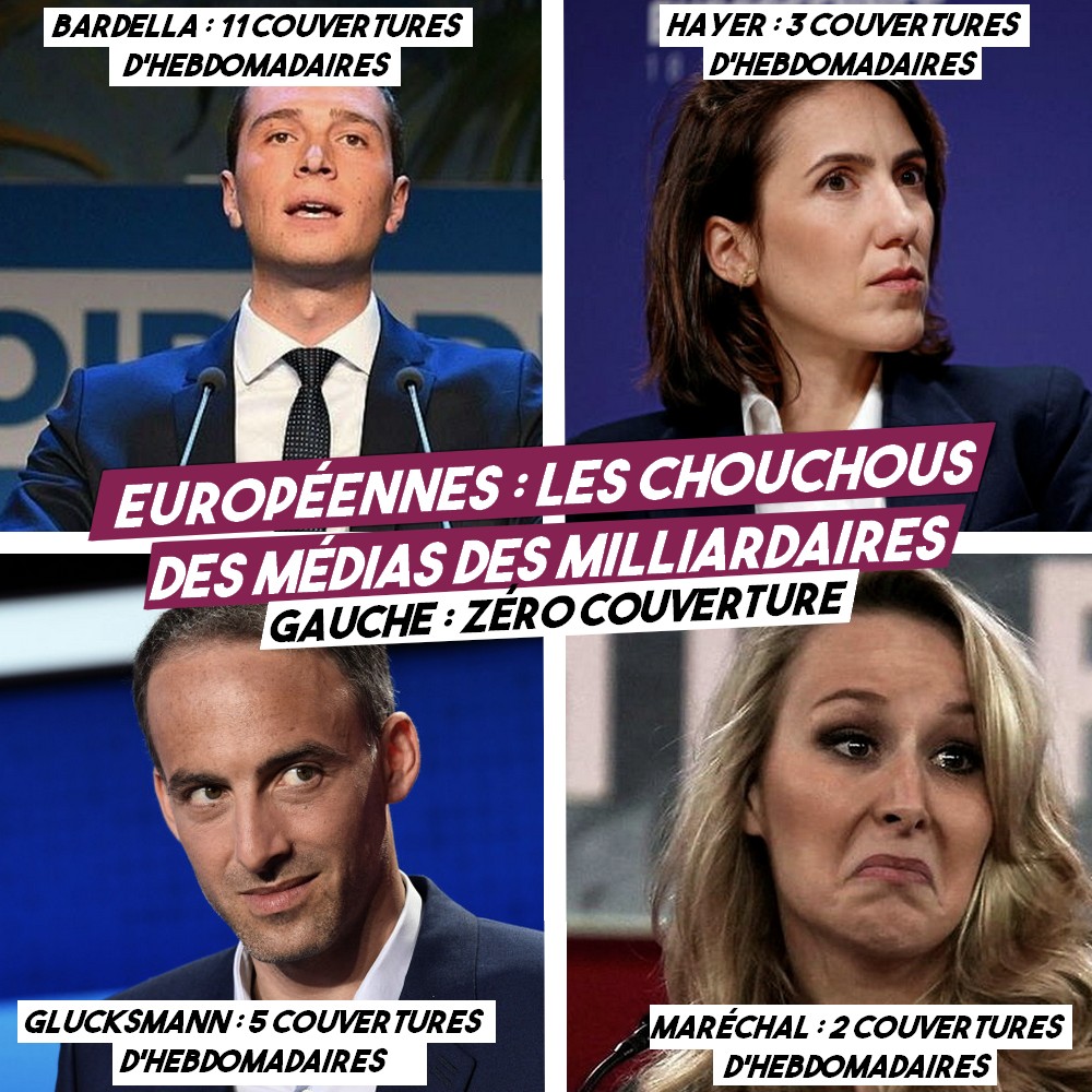 Quatre candidats aux européennes sont chouchoutés par les médias : aucun n'est de gauche