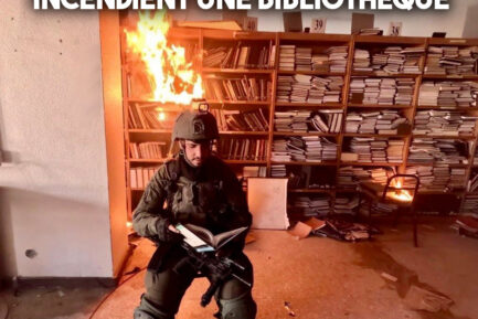 Gaza : des soldats israéliens brûlent une bibliothèque