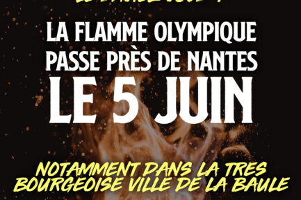 La flamme olympique passera près de Nantes le 5 juin.