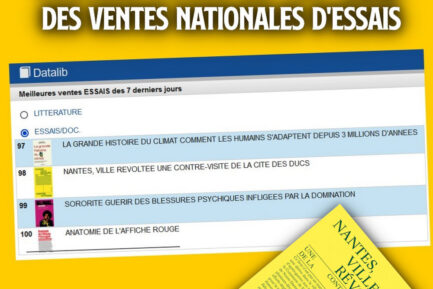 "Nantes, ville révoltée" entre dans les 100 meilleures ventes d