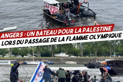 Lors du passage de la flamme olympique à Angers, une embarcation battant pavillon palestinien a été interceptée par la gendarmerie.
