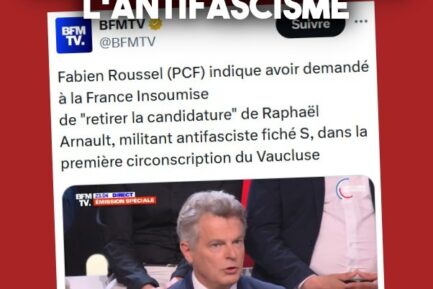 Tweet de Fabien Roussel demandant le retrait de la candidature de Raphaël Arnault car il porte les valeurs de l
