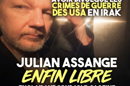 Julian Assange derrière une vitre en plexiglass