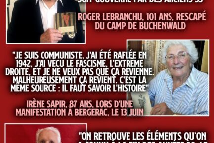 Les mots de Roger Lebranchu, Irène Sapir et Jean Lafaurie, victimes du fascisme lors de la seconde guerre mondiale