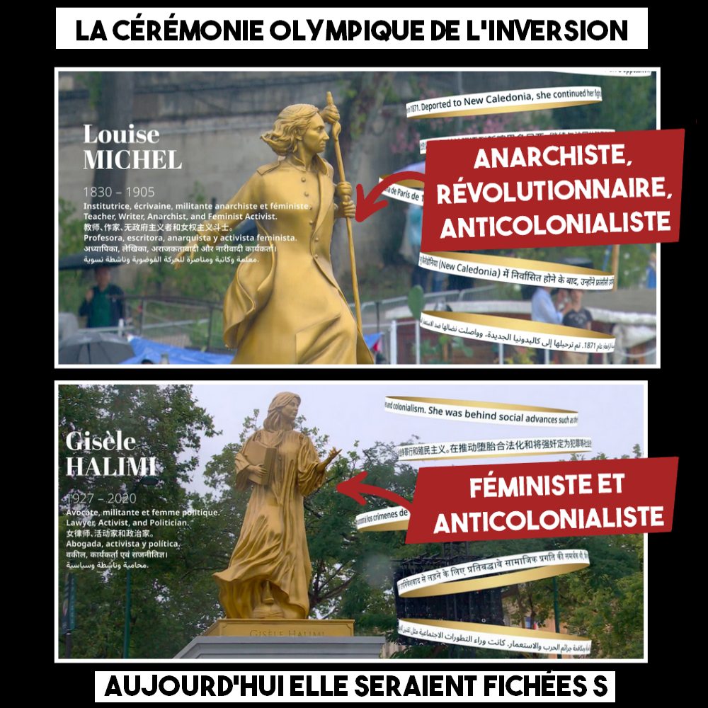 cérémonie olympique : les statues de Louise Michel et Gisèle Halimi dévoilées