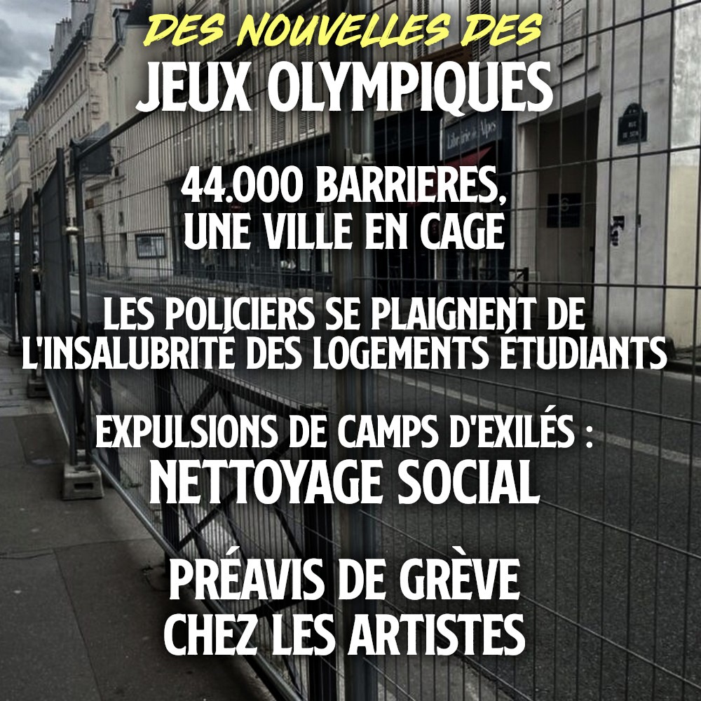 Des grilles ont été installées un peu partout dans Paris pour les Jeux Olympiques
