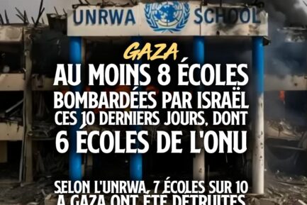 gaza : israël bombarde systématiquement les écoles
