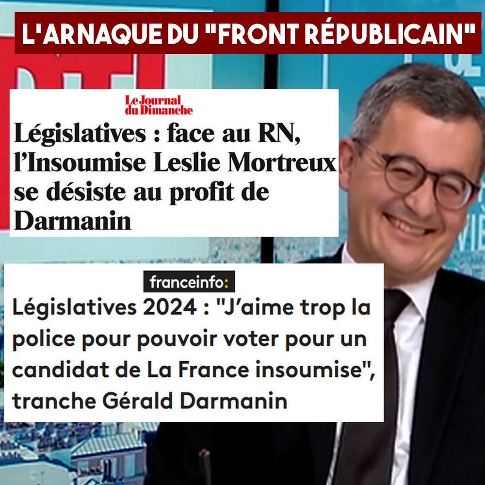 Darmanin rigole : le front républicain lui permettra d