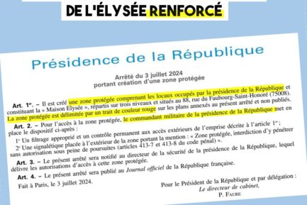 Le périmètre de sécurité autour de l