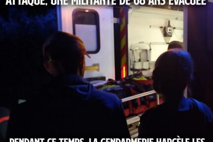 Une personne évacuée par les pompiers après que son convoi ait été attaqué