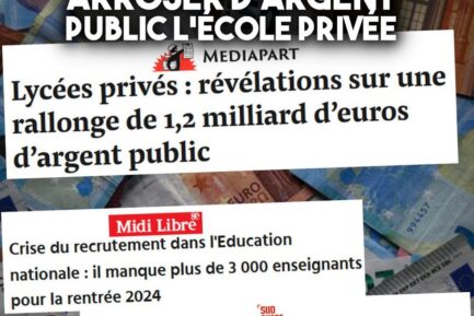 EN MARCHE VERS LA PRIVATISATION DE L’ÉDUCATION NATIONALE