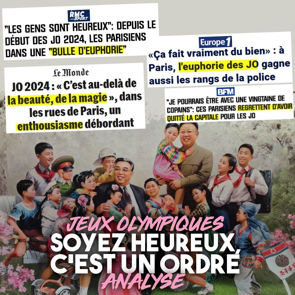 Une image de propagande du régime nord-coréen, où Kim Il-Sung et Kim Jong-Il sont entourés d