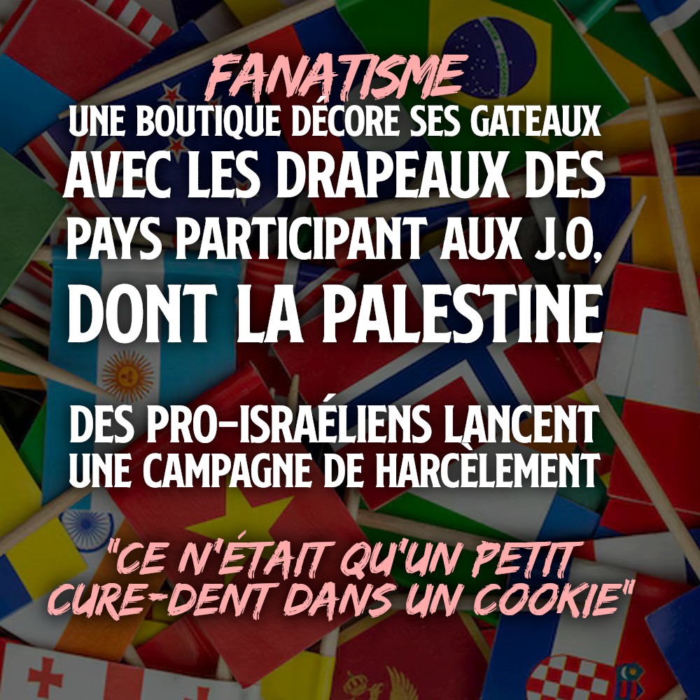Des petits drapeaux sur des cure-dents, c