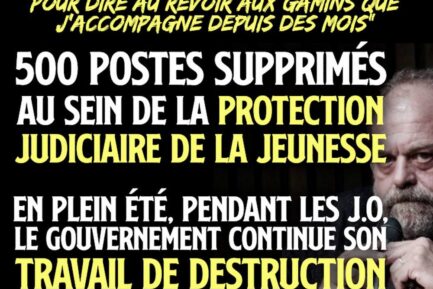 Éric Dupont-Moretti, ministre démissionnaire de la Justice, a validé le plan social à la PJJ.