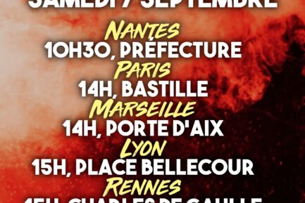 SAMEDI 7 SEPTEMBRE : DESTITUER MACRON