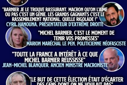 Le coup de force de Macron, qui impose un Premier Ministre de droite radicale en piétinant une élection qu