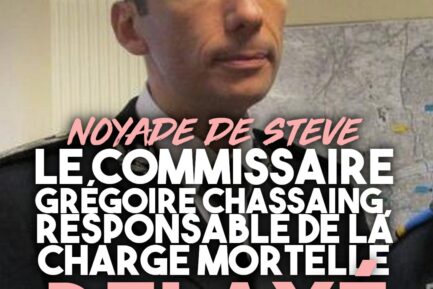 Grégoire Chassaing, le policier responsable de la noyade de Steve a été relaxé aujourd