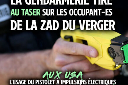 Des mains brandissent un pistolet Taser : c