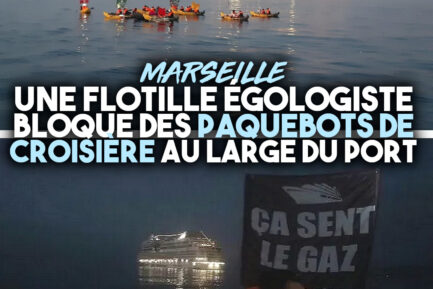 Des kayaks retiennent des navires de croisière au large de Marseille