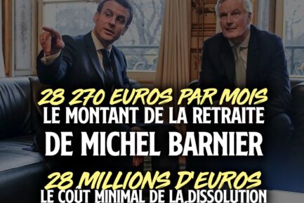 Macron discute avec Michel Barnier : deux hommes au pouvoir qui nous coûtent un pognon de dingue depuis la dissolution de l