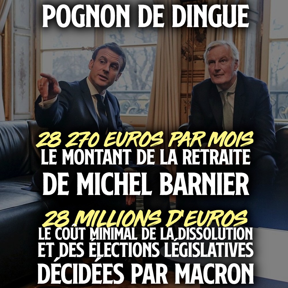Macron discute avec Michel Barnier : deux hommes au pouvoir qui nous coûtent un pognon de dingue depuis la dissolution de l
