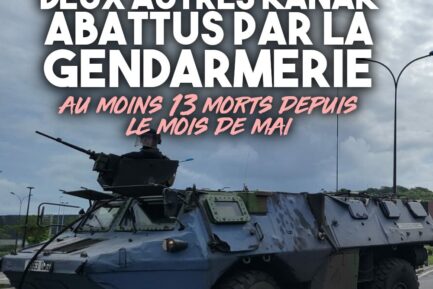 Un blindé et un hélicoptère de la gendarmerie en Kanaky