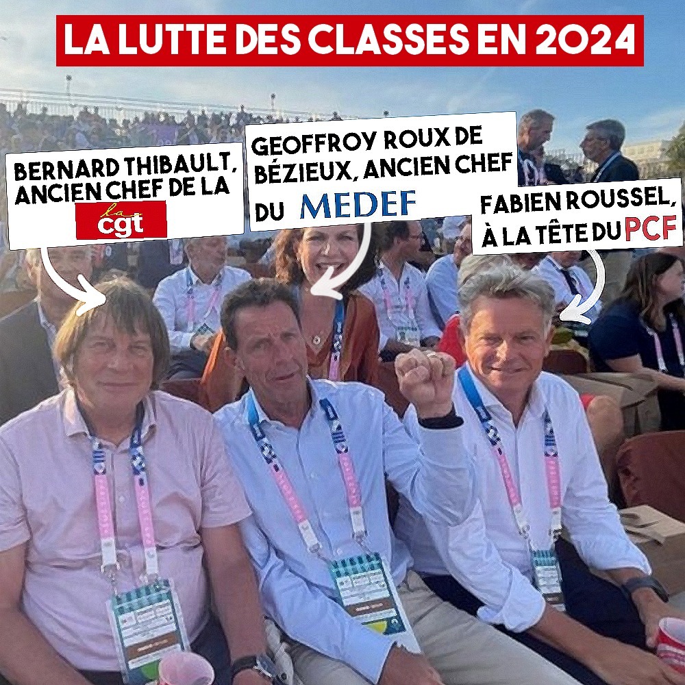 Bernard Thibault, Geoffroy Roux de Bézieux et Fabien Roussel s