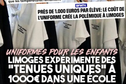 limoges : des uniformes pour enfants à 1000 euros