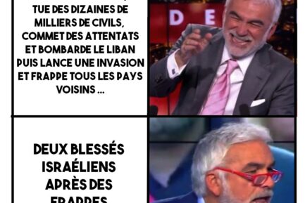 Mème où Pascal Praud rigole face aux exactions d
