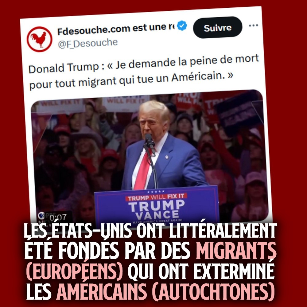 insolite : donald trump ignore que son pays a été créé par des migrants assassins