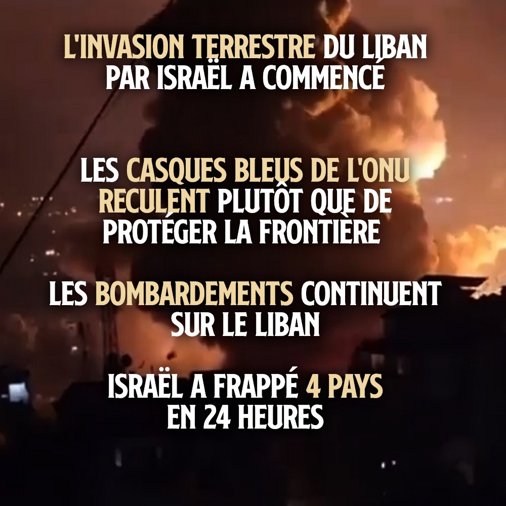 Beyrouth, la capitale du Liban, bombardée par Israël