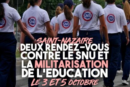 Des jeunes du SNU en rangs serrés
