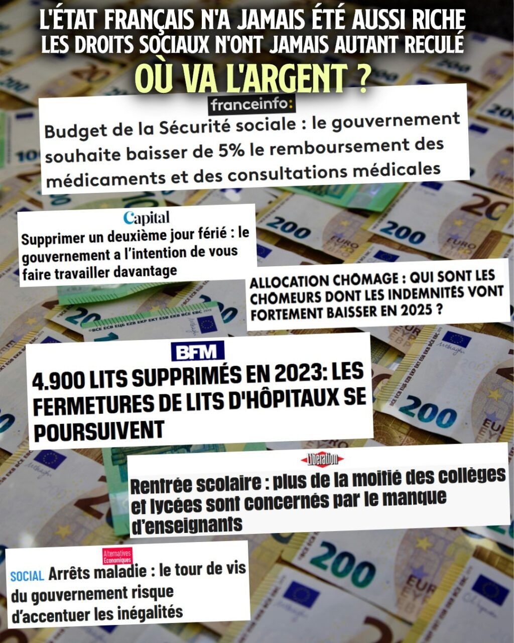 Quelques titres de presse sur la disparition de l