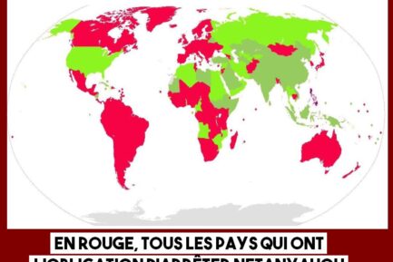 La carte des pays où Netanyahou peut encore aller.