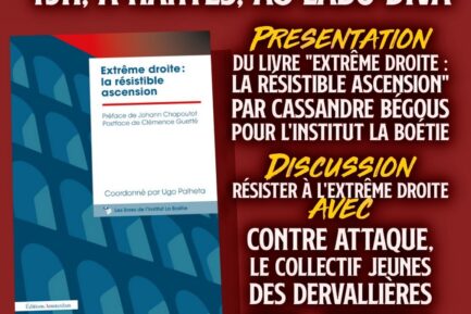 La couverture du livre "Extrême droite : la résistible ascension" qui sera présenté au Labo Diva